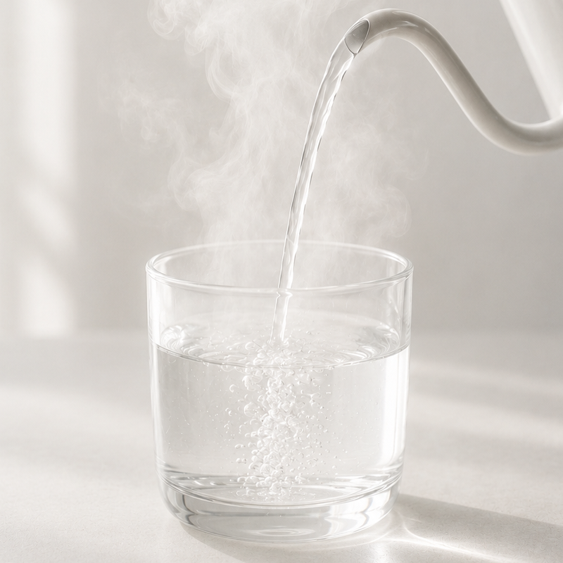 Pour hot water