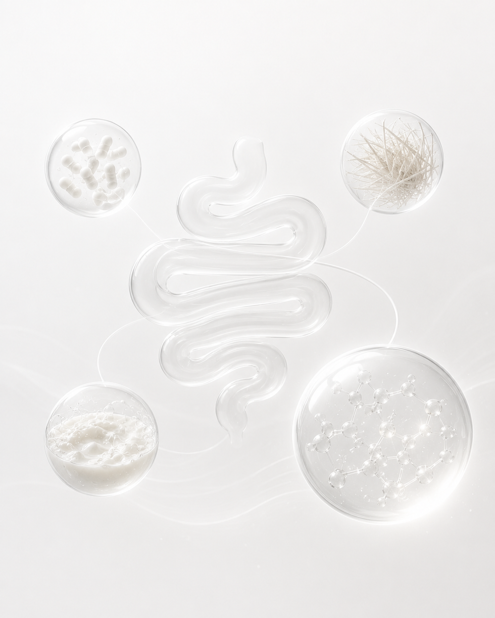 An abstract image representing the curves of the intestines